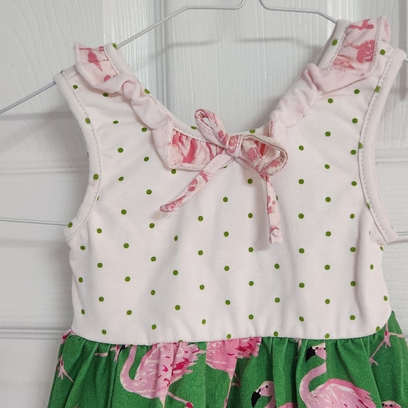 SweetHoney Pink and Green Baby Dress - Picture 3 of 5